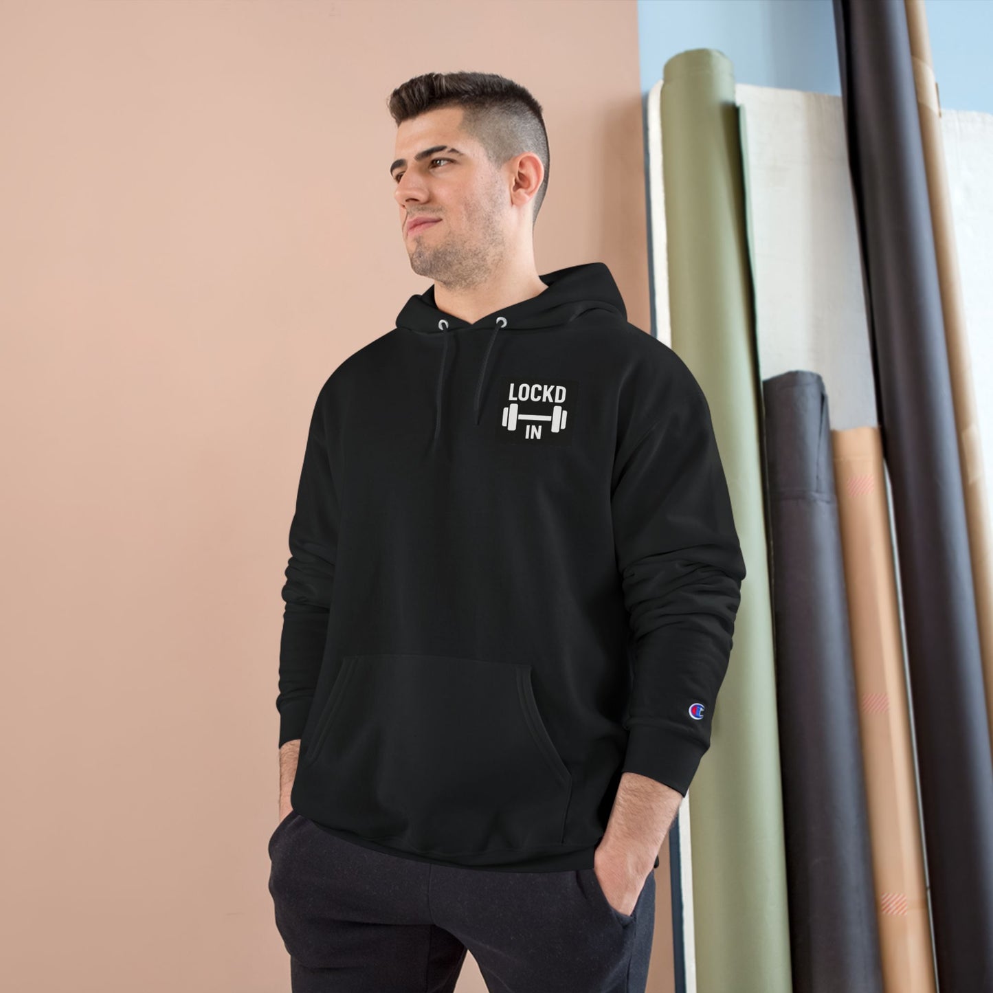 Lockd In Barbell Hoodie — Gym Weightlifting Champion Hoodie