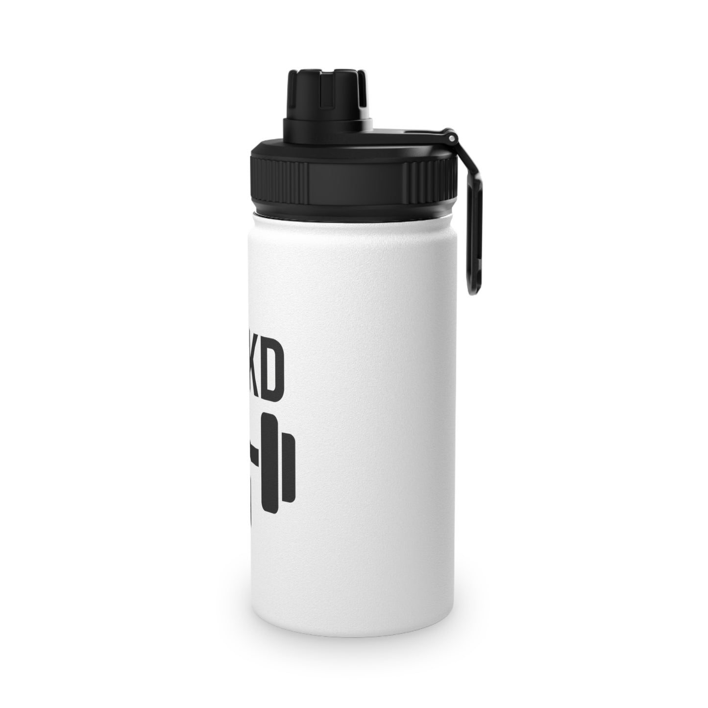 Locked In Water Bottle — Stainless Steel Sports Bottle with Barbell Graphic